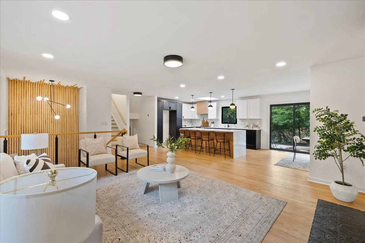 Ridgecrest: connected kitchen and living spaces